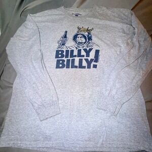 Chowdaheadz Billy Billy Graphic Tee Mens XL Gray Excellent Long Sleeve Cotton